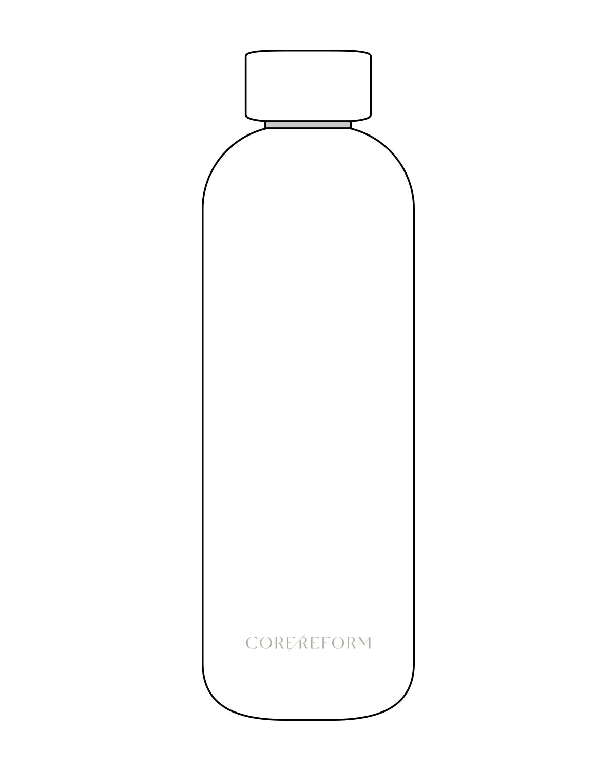 The Water Bottle - White - CORE REFORM - Bottom Center - Sage