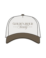 The Canvas Cap - Natural / Walnut - Golden Hour Pilates - Crown Stacked - "Carlsbad" - Embroidered - Walnut