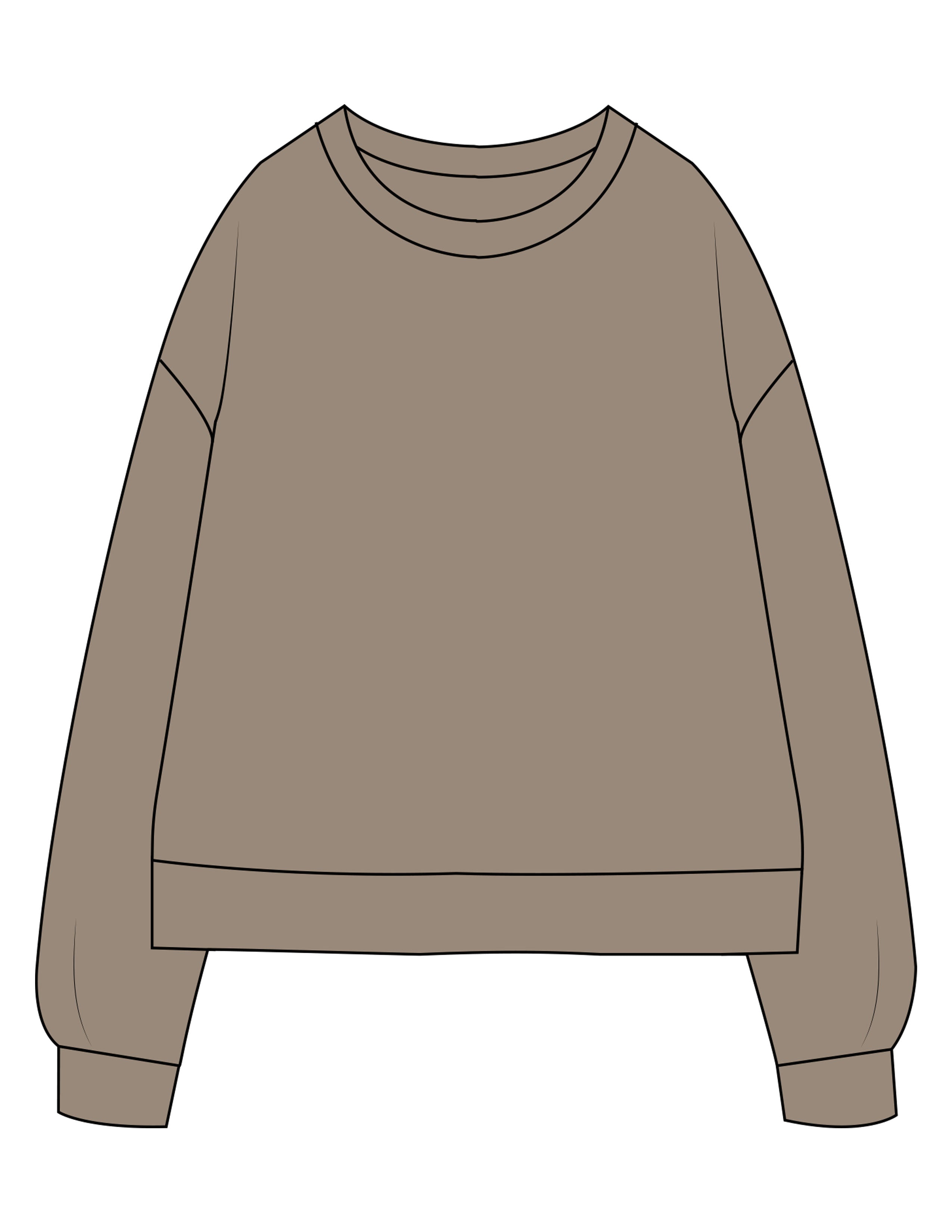 The Recycled Unisex Crewneck - Brown - Powerhouse Fitness - Full Back - Printed - Dark Brown