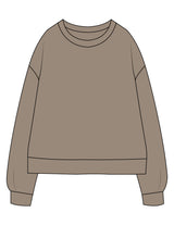 The Recycled Unisex Crewneck - Brown - Powerhouse Fitness - Full Back - Printed - Dark Brown