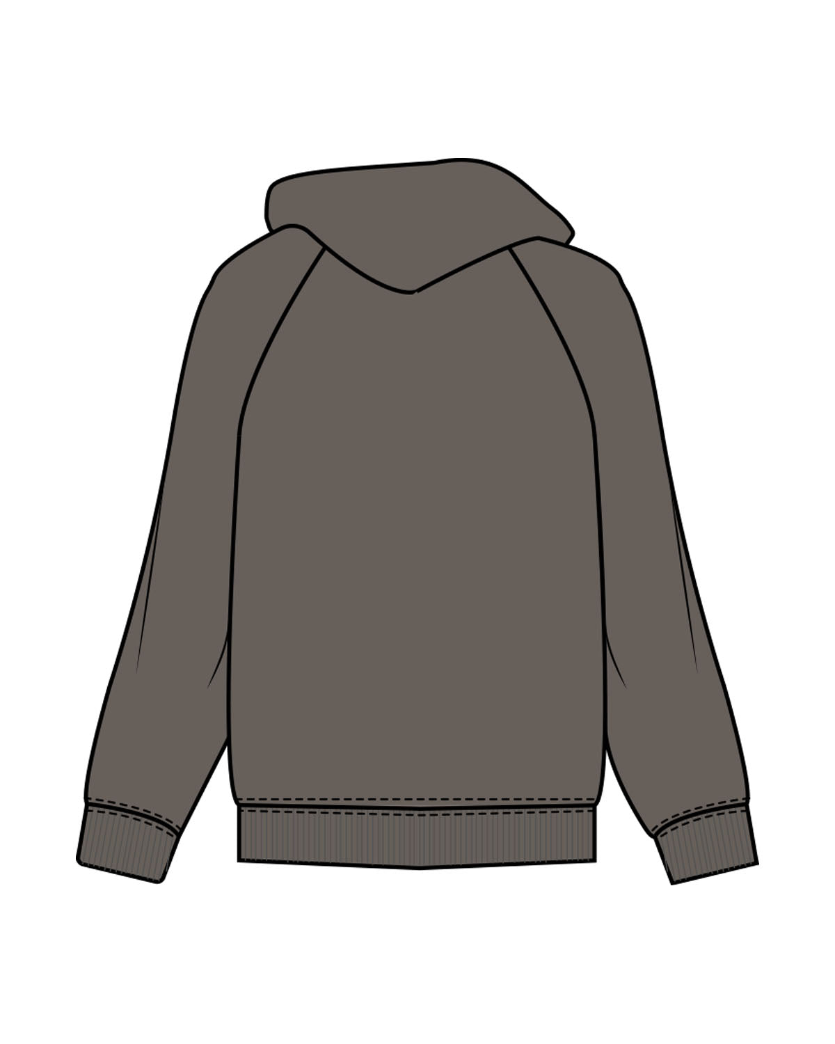 The Mens Hoodie - Washed Gray - HiLo - Center Chest Stacked - Printed - Butter