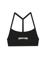 The Basic Bra - Black - Coach Code - Back Center - "Coach Code" - Printed - White