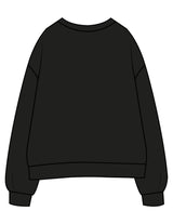 The Womens Crewneck - Black - Game Changer - Left Chest - Printed - Charcoal