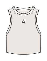 The Ribbed Crop Tank - Bone - ALTORA - Center Chest Icon - Embroidered - Black