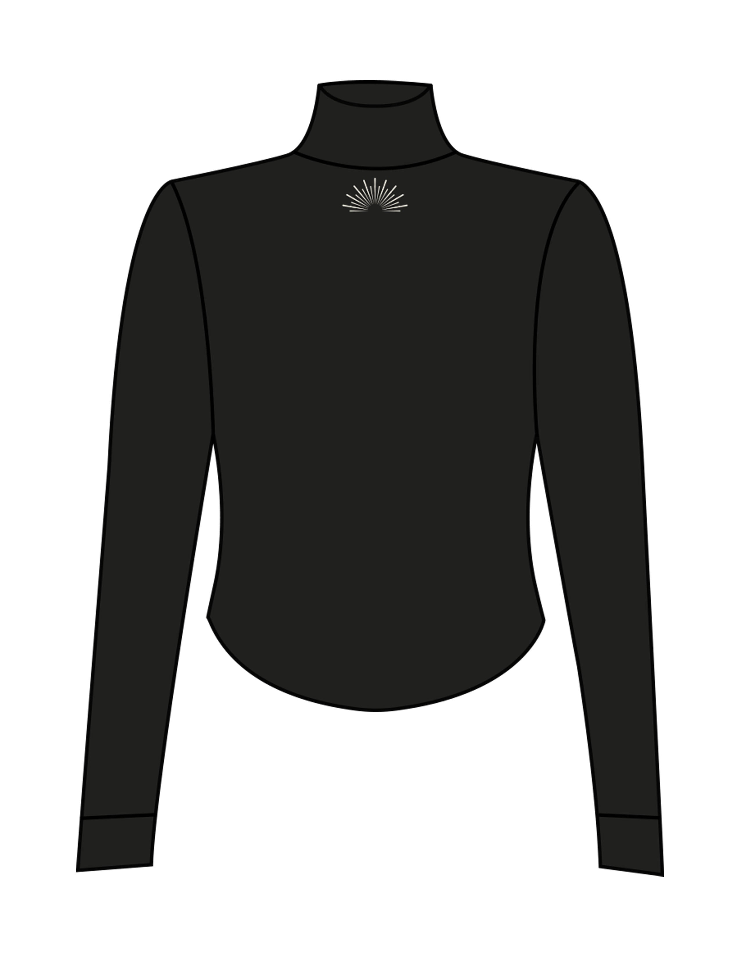 The 3/4 Crop Zip Jacket - Black - SWS - Left Chest & Back Neckline - Printed - Off White