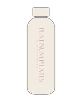 The Water Bottle - Off White - Platinum Pilates - Center Vertical - Pink