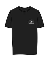 The Womens Tee - Black - Move Studio - Left Chest Stacked & Back Center Stacked - Printed - White