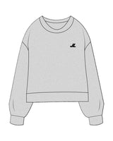 The Womens Sueded Crewneck - Heather - JL Marketing - Left Chest - Printed - Black