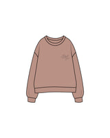 The Womens Crewneck - Clay - The Whole You Wellness - Left Chest & Back Image - Printed - Tone on Tone