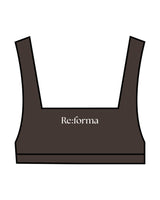 The Box Cut Bra - Cafe - Re:forma - Center Chest Small Font & Back Center - White