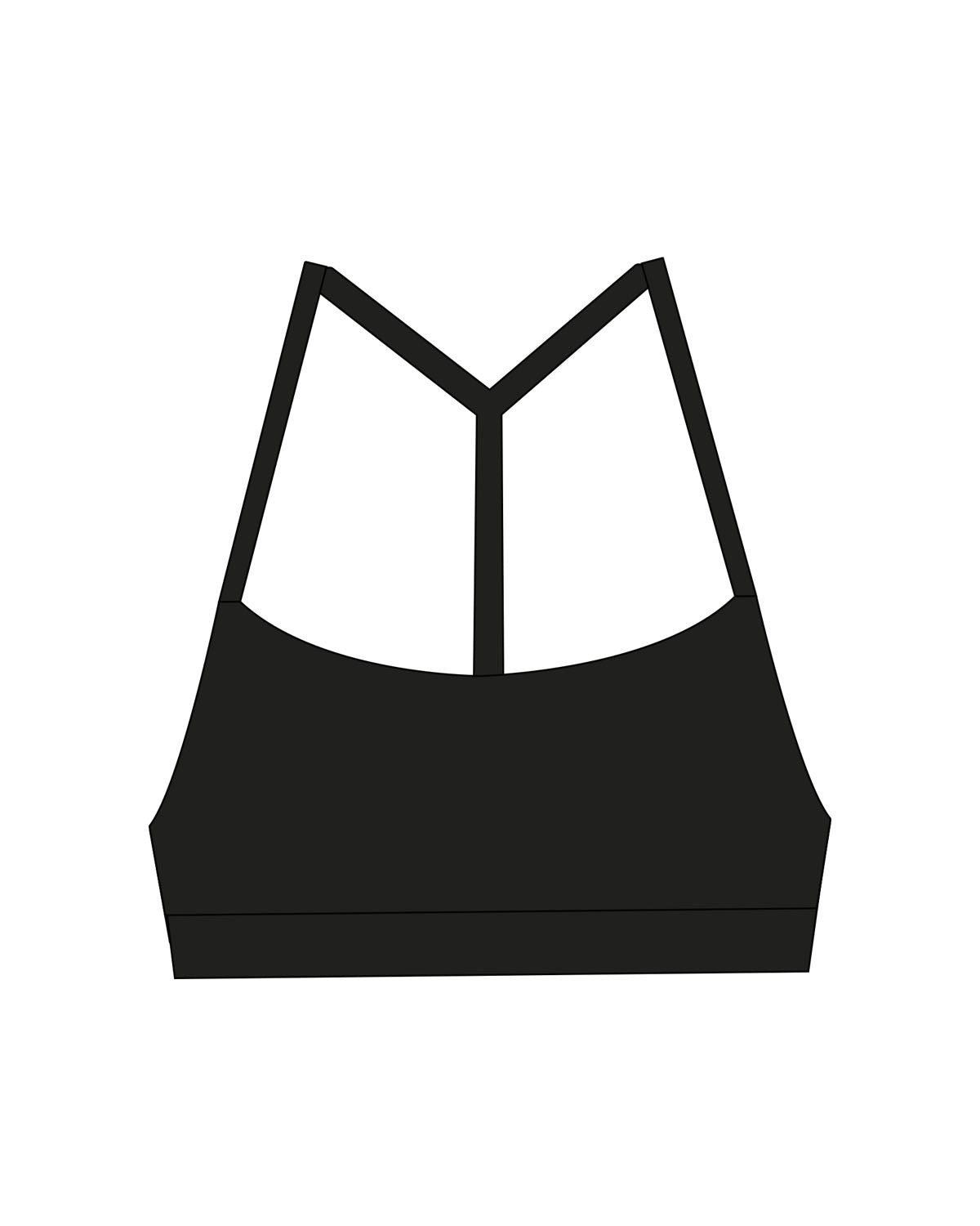 The Basic Bra - Black - Coach Code - Back Center - "Coach Code" - Printed - White