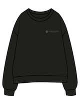 The Womens Crewneck - Black - Game Changer - Left Chest - Printed - Charcoal