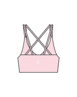 The Strappy Bra - Pink - Evolve Collective - Center Back - Printed - White