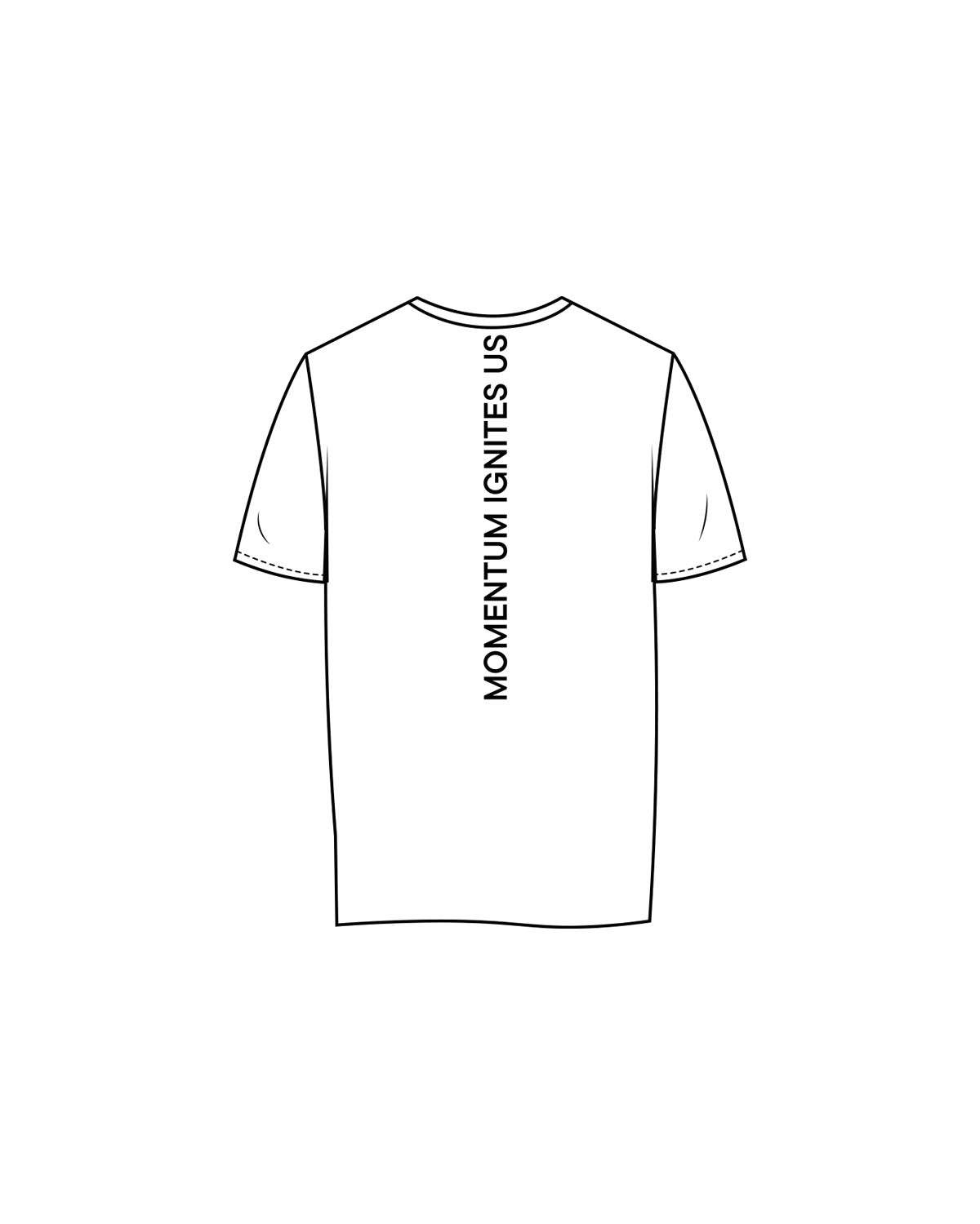 The Womens Tee - White - Reform Studios - Left Chest & Back Vertical - Printed - Black