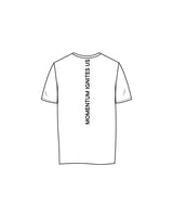 The Womens Tee - White - Reform Studios - Left Chest & Back Vertical - Printed - Black