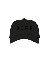 The Dad Hat - Black  - DiffEyewear - Crown DIFF - Embroidered - Tone on Tone
