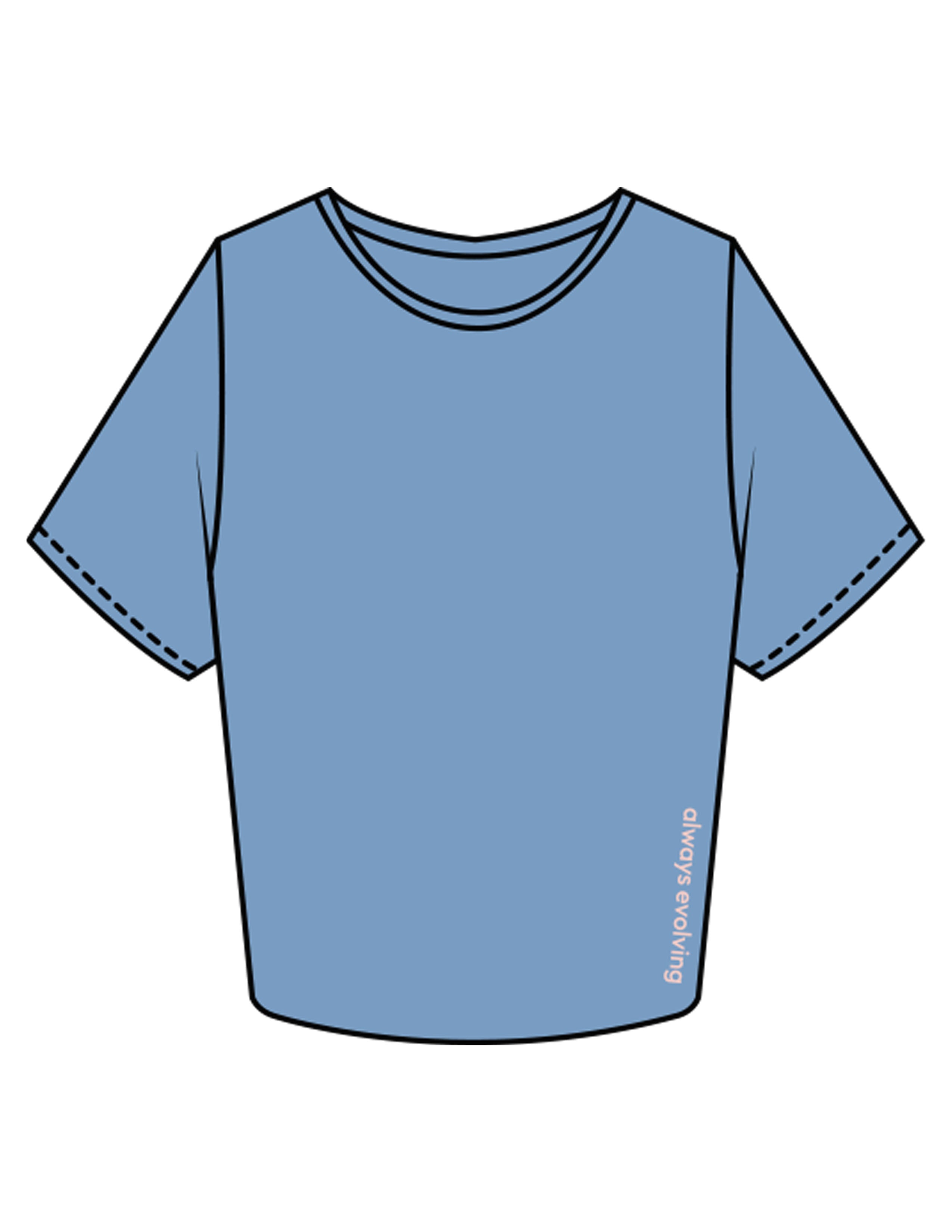 The Crop Tee - Carolina - Drench - Front Lower Left - Printed - Sherbert