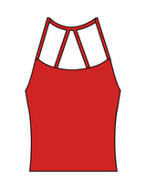 The Womens Sporty Tank - Red - The Refinery Fitness Studio - Center Back - Printed - White