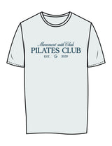 The Womens Tee - Seafoam - Movement With Chels - Center Chest Stacked - Printed - Dark Blue