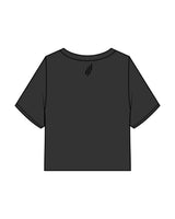 The Heavyweight Crop Tee - Washed Black - Lagreemixx Retail - Chest Arc Stacked - Back Neckline - Printed - Black