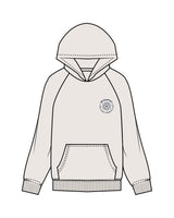 The Womens Hoodie - Bone - MD Hyperbaric - Left Chest Round & Back Stacked - Printed - Navy