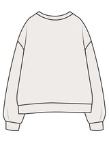 The Womens Crewneck - Bone - Game Changer - Left Chest - Printed - Taupe