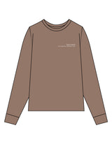 The Unisex Midweight Long Sleeve - Espresso - Sultivate - Left Chest Stacked - Printed - White