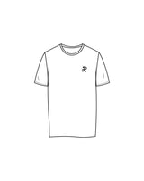 The Womens Tee - White - Reform Studios - Left Chest & Back Vertical - Printed - Black