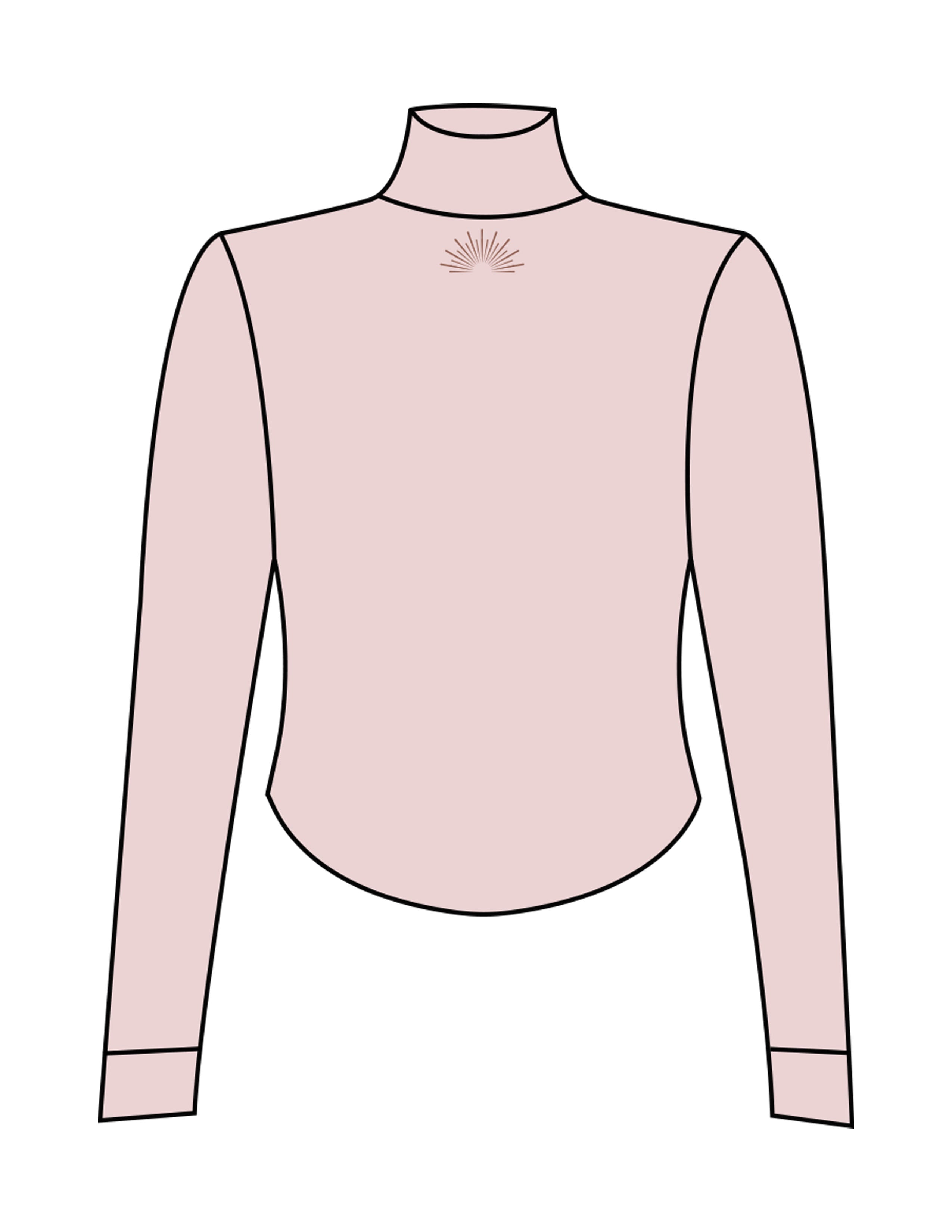 The 3/4 Crop Zip Jacket - Pink - SWS - Left Chest & Back Neckline - Printed - Brown