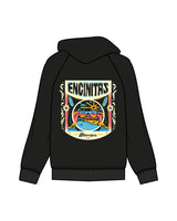 The Mens Hoodie - Black - Blenders - Left Chest & Back "ENCINITAS" - Printed - Full Color