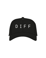The Dad Hat - Black  - DiffEyewear - Crown DIFF - Embroidered - White