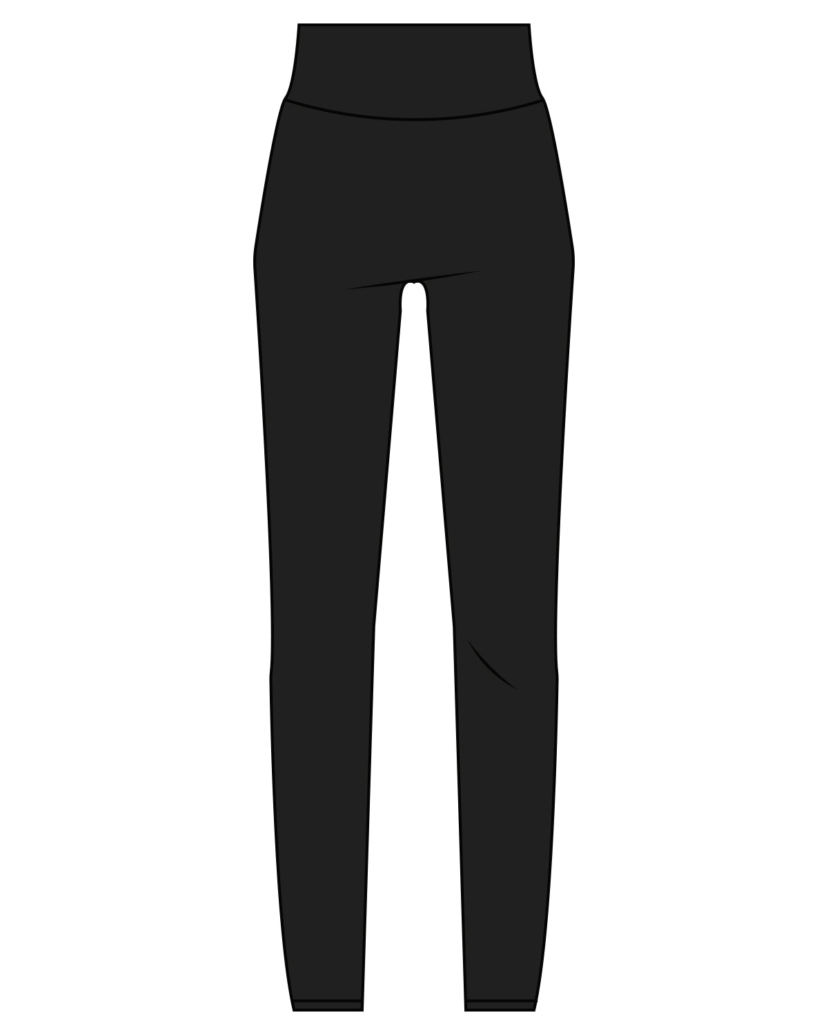 The Basic Legging - Black - Coach Code - Back Waistline - White
