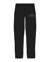 The Straight Leg Sweatpant - Black - Spa Kingston - Left Leg - Printed - White