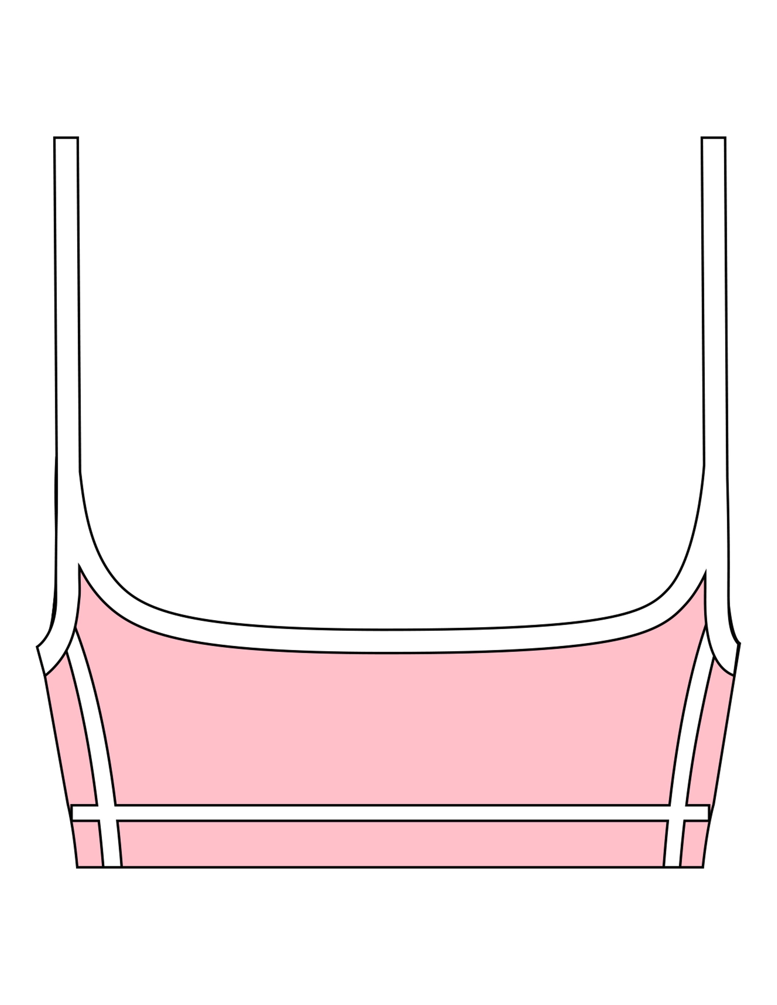 The Piped Scoop Sports Bra - Pink - Movement Pilates Buffalo - Center Chest Stacked - Printed - White