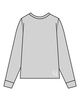 The Mens Long Sleeve - Heather - Core Reform - Center Chest Stacked & Back Left Corner - Printed - White