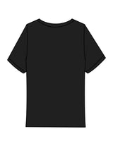 The Ribbed Baby Tee - Black - Fine Core Pilates - Center Chest Stacked - Printed - White