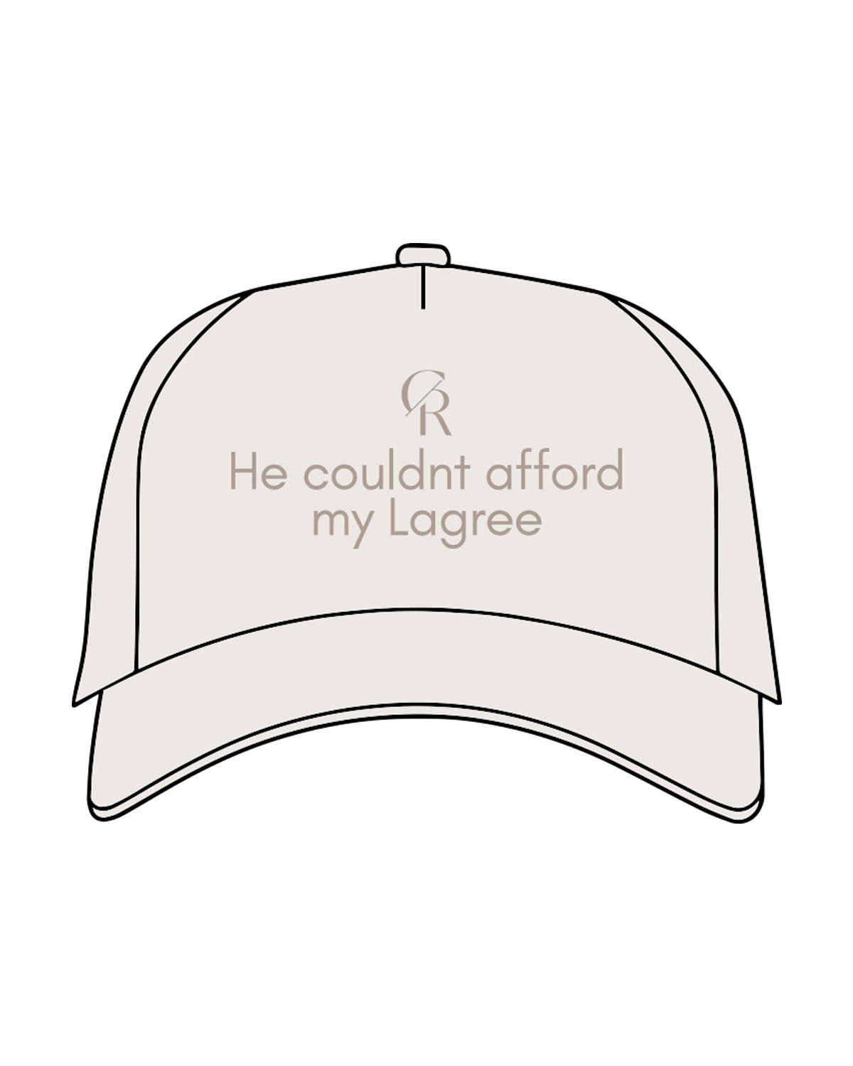 THE FOAM TRUCKER HAT - Bone - CORE REFORM - "Afford" Center Crown Logo - Printed -  Tone on Tone
