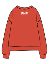 The Midweight Unisex Crewneck - Washed Amber - Powerhouse Fitness - Full Front & Back Neckline - Printed - Off White