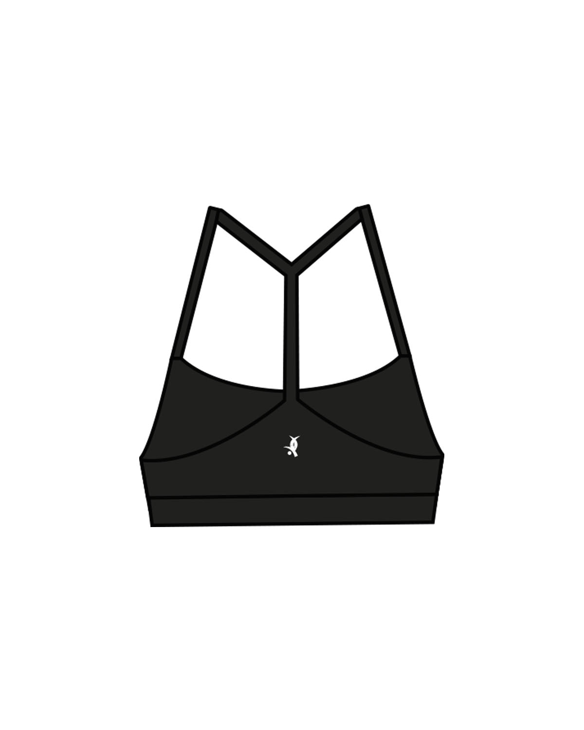 The Basic Bra - Black - White House - Center Back - Printed - White
