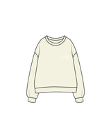 The Womens Crewneck - Butter - The Whole You Wellness - Left Chest & Back Image - Printed - White