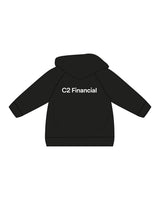 The Kids Zip Hoodie - Black - C2 Financial - Left Chest & Center Back - Printed - White