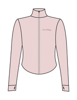 The 3/4 Crop Zip Jacket - Pink - SWS - Left Chest & Back Neckline - Printed - Brown