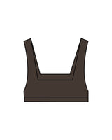 The Box Cut Bra - Cafe - Heroes Fitness - Center Chest - Printed - White