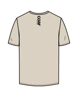 The Mens Tee - Bone - Coar - Left Chest Stacked & Back Center Neckline Stacked - Black