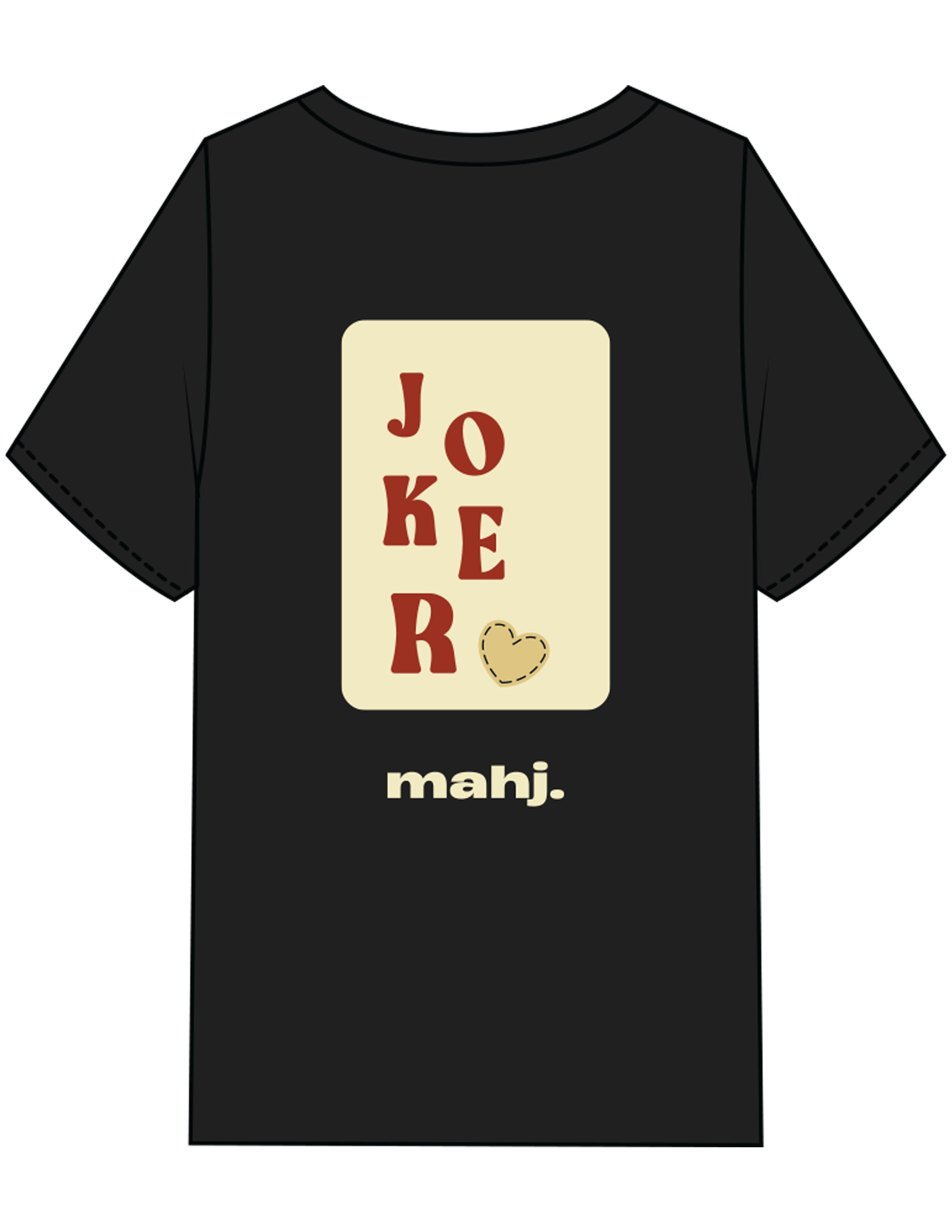 The Mens Heavyweight Tee - Black - Barnes. The Label - Center Chest & Back Joker - Printed - Full Color