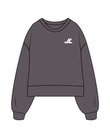The Womens Heavyweight Crop - Graphite - JL Marketing - Left Chest - Embroidered - White