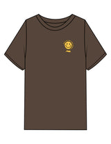 The Mens Heavyweight Tee - Washed Walnut - Try Smile Collective - Left Chest & Back Stacked "SMILE" - Printed - Full Color