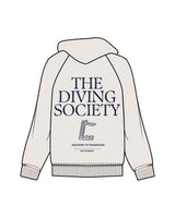 The Womens Hoodie - Bone - MD Hyperbaric - Left Chest Round & Back Stacked - Printed - Navy
