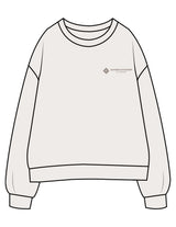 The Womens Crewneck - Bone - Game Changer - Left Chest - Printed - Taupe