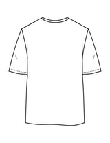 The Womens Oversized Tee - White - ALTORA - Center Chest & Left Sleeve - Printed - Black